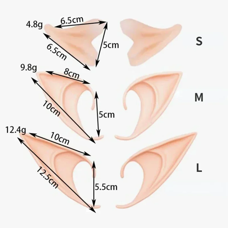 1 par de Cosplay con orejas de elfo de Ángel, disfraces para fiesta de disfraces de Halloween, suministros de decoración para fiesta de Halloween, accesorios para fotos, pendientes con Clip