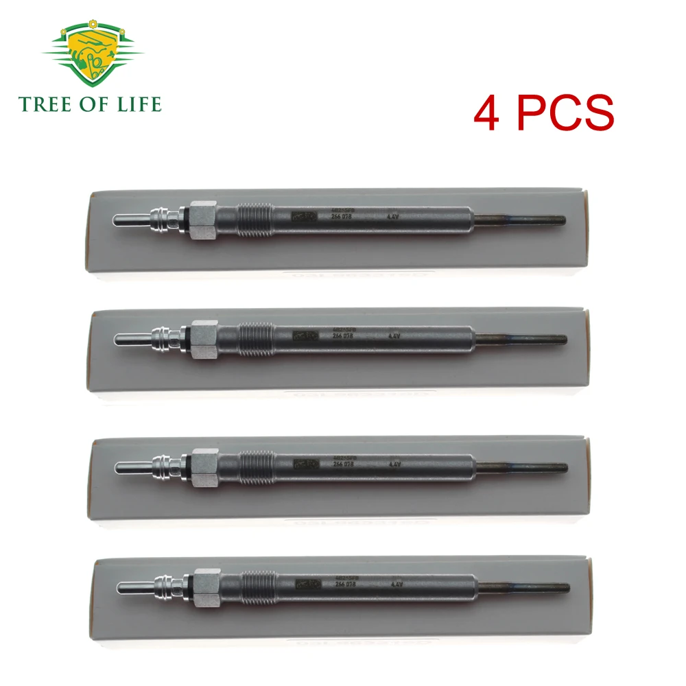 

1/2/4X 4.4V New Glow Plug For VW Golf Tiguan Crafter Passat Sharan TDl/Diesel 059 963 319 AB 04L963319D 0250403009 03L963319D