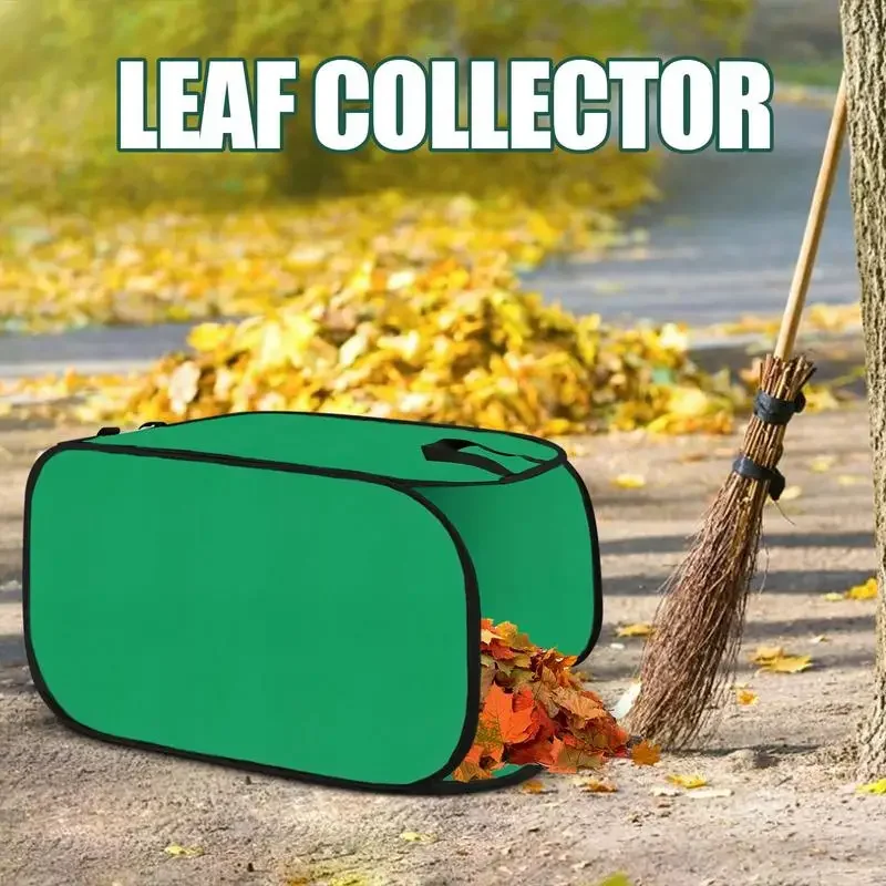 Leaf Collector Bag Dustpan Large Gardening Leaf Collector Bag Reusable Waste Pick Up Pouches With Handle Foldable For Trash