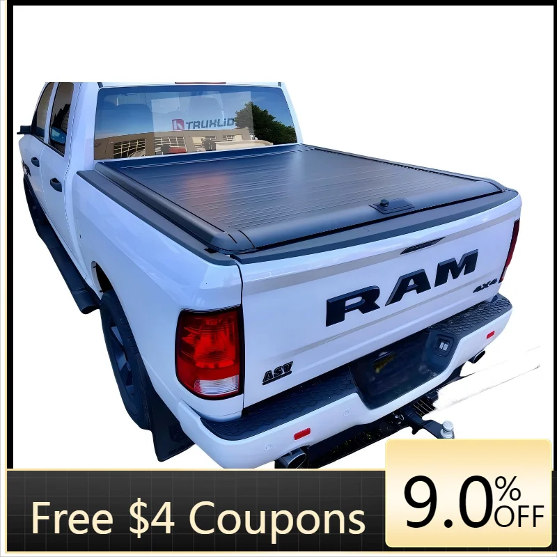

Deren High Quality Operation Retractable Truck Bed Cover Waterproof Aluminum Alloy Roller TonneauCover FitforDodgeRam4x4Vehicles