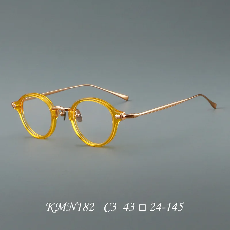 

Classic Retro Round Glasses Frame for Men Myopia Reading Glasses Prescription Custom Lens Women Optical Vintage Glasses KMN182