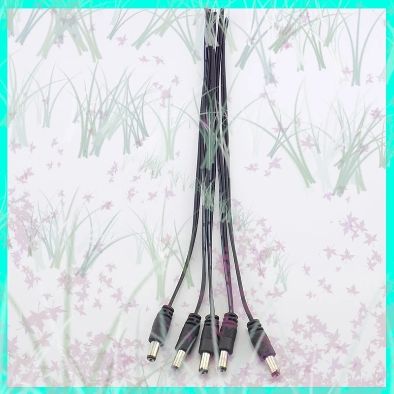 1/2/5/10 قطعة 12 فولت تيار مستمر ذكر موصلات التوصيل 5.5*2.1 مللي متر امدادات الطاقة تمديد وصلة كابل سلك ل كاميرا تلفزيونات الدوائر المغلقة LED قطاع ضوء E3