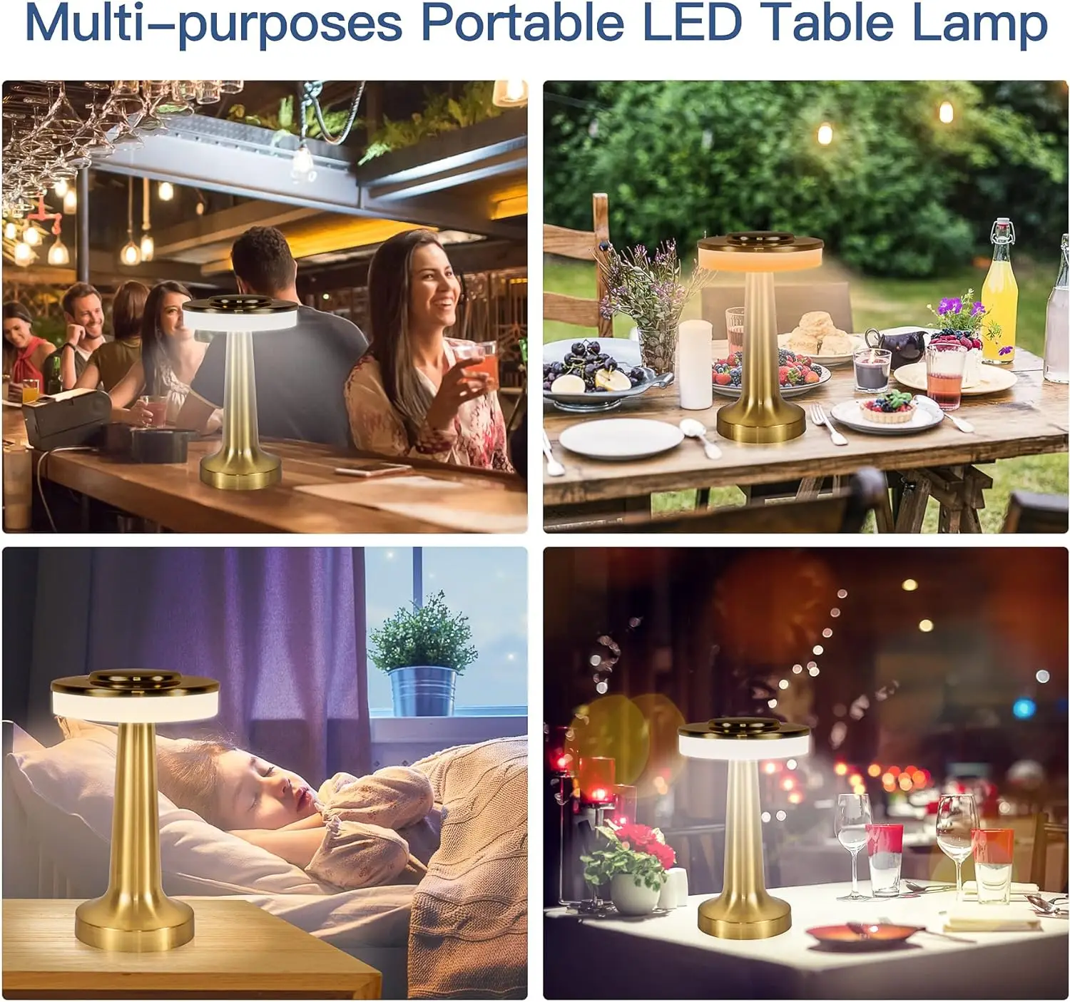 Retro Bar Led Table Lights Usb Rechargeable Desk Lamp Room Decor Dimmable Night Light Camping Light For Bar bedroom Decor Lights