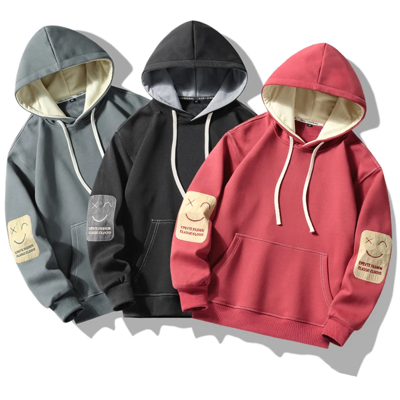 مقنعين الصلبة بلوزات الموضة فضفاضة عادية تنوعا البلوز رشاقته الصوف سترة الرجال النساء الخريف الشتاء مبطن معطف دافئ