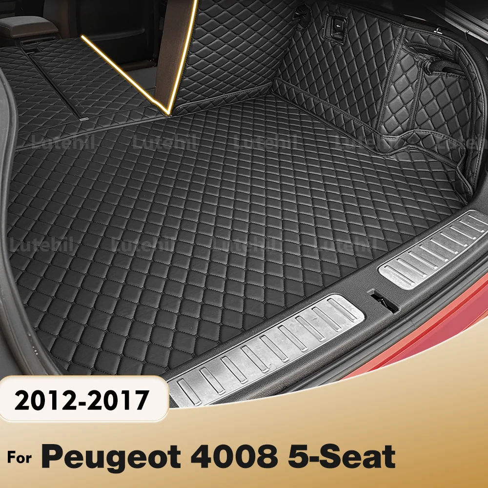 

LUTEHIL For Peugeot 4008 5-Seat 2012-2017 16 15 14 13 Auto Full Coverage Trunk Mat Car Boot Cover Pad Cargo Liner Accessories