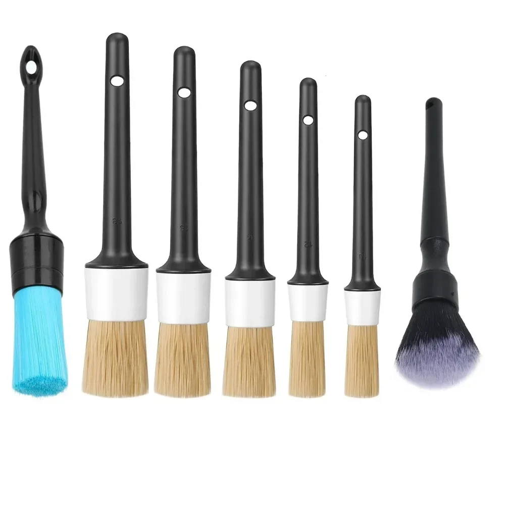 Car Wash Cleaning Brush Set with Sponges And Towels for Auto Detailing Air Vents Rim Dust And Dirt Removal Tool