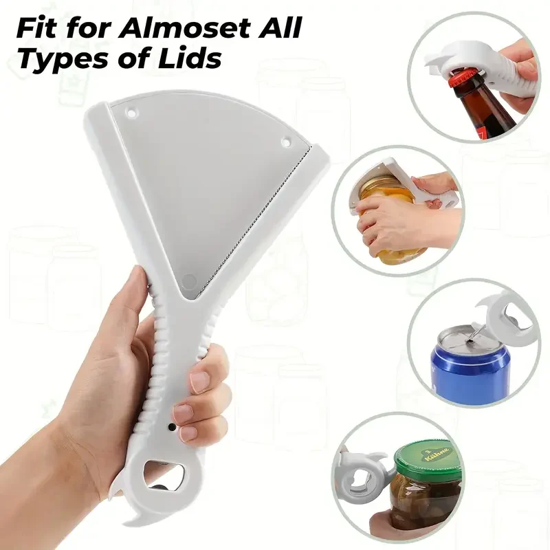 

3 In 1 Under Cabinet And Handheld Jar Opener Suitable Easy-To-Grip Lid And Jar Opener Fits Any Jar Size Durable Kitchen Gadget
