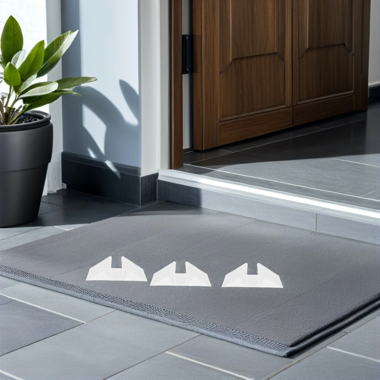 6 قطعة بوابة سلامة الطفل: U شكل سياج تعزيز الأخدود لبوابات الأطفال في الأماكن المغلقة درج المداخل أجهزة روضة الحيوانات الأليفة #5