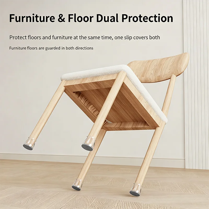 40-Pack Universal Size Non-Slip Furniture Leg Pads Fashionable Modern Design Chair Foot Covers Christmas Home Decorative Foot