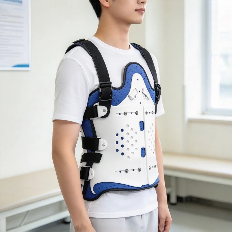 Thoracolumbar Orthosis TLSO Brace Adjustable Spinal Support for Lumbar Fracture Rehabilitation