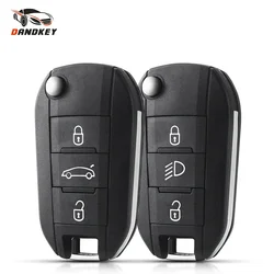 Dandkey 3 Buttons Flip Remote Control Car Key Shell Case For Peugeot 208 2008 301 308 508 5008 Citroen C-Elysee C4-Cactus