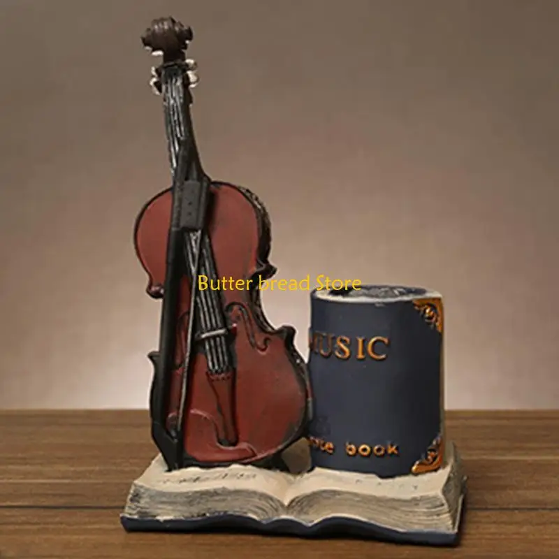 W89C Unique Resin Pen Cup Vintage Designs Room Decorations for Xmas Halloween Wedding