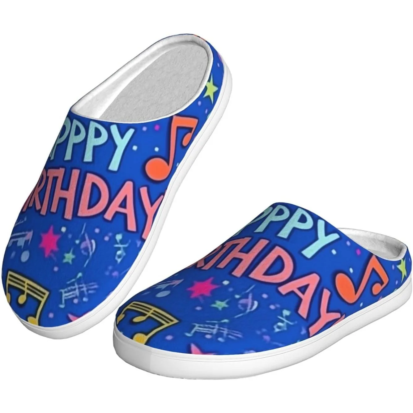 

Birthday Women’s Cozy Slippers Soft Cotton Indoor & Outdoor House Slippers With Anti-Slip Sole, Warm Lightweight Comfort