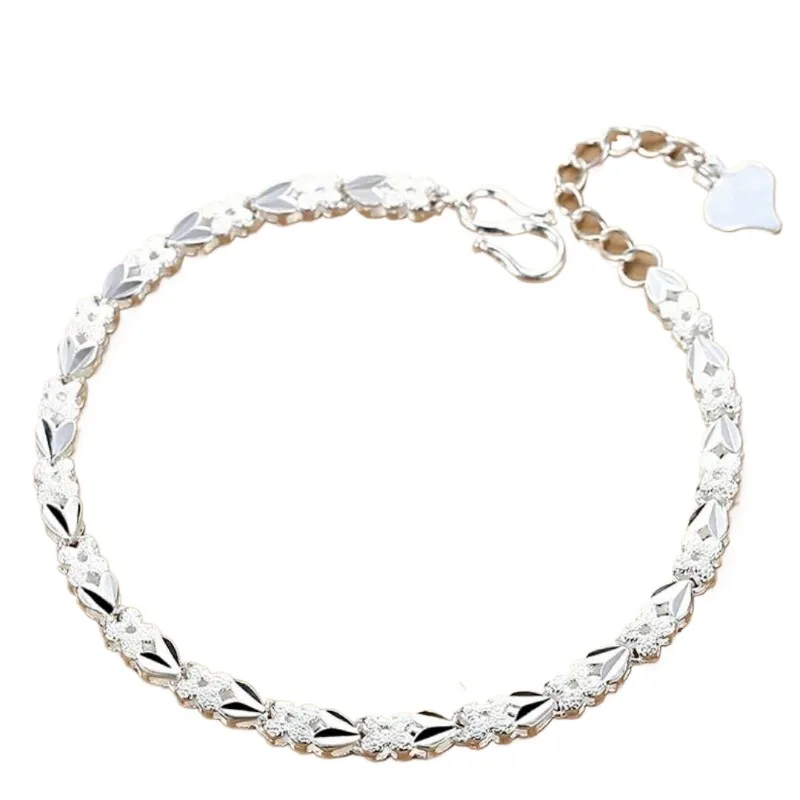 

Charms 925 Sterling Silver Bracelets For Women Luxury Designer Heart Shape Adjustable Chain Bracelets Party Fine Jewelry Gifts