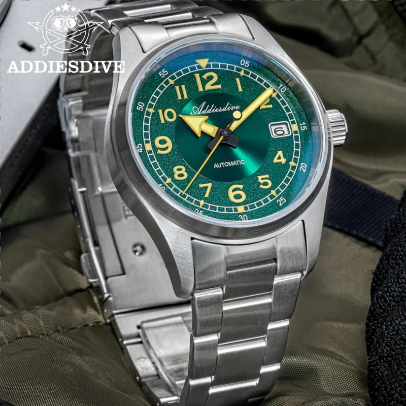 

ADDIESDIVE Men's Watch 200M Waterproof Window Display Sapphire Glass Vintage Super Luminous Automatic Mechanical Watches