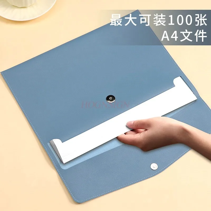 1 шт., сумка для файлов формата А4, сумка для файлов, водонепроницаемый материал, кнопка с кнопкой, официальная сумка для документов, офисная ручная сумка большой вместимости