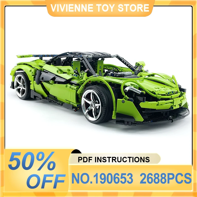 

MOC 190653 Technical Super Sports Car Hypercar Model Building Blocks Bricks DIY Puzzle Assembly Set Toy Christmas Gifts For Kids