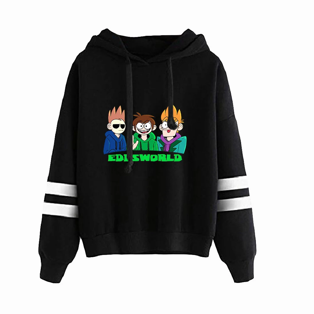 

2026 Eddsworld Cartoon Anime Unisex Pocketless Parallel Bars Sleeve Sweatshirts Men Women Hoodie Casual Style Funny Clothes