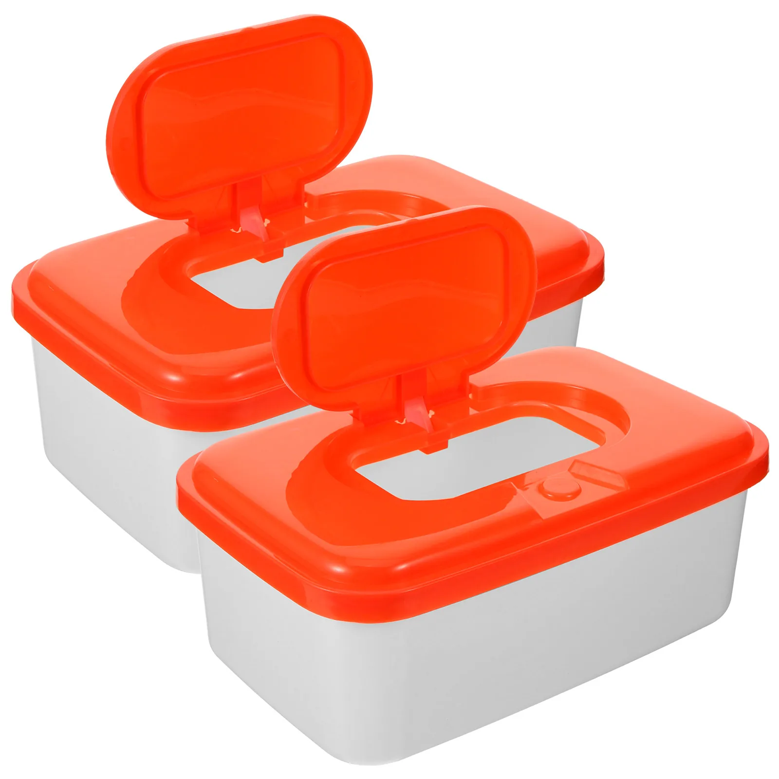 

2Pcs Plastic Wipes Holder Baby Wipes Container Case Cover Design Portable Tissue Box for Cleaning Masks Tissue Storage