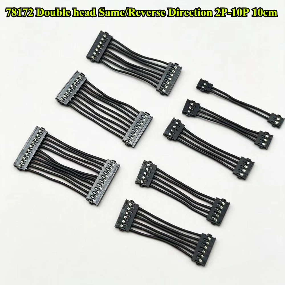 78172 Pitch 1.2MM Double Head Same/Reverse Direction Electronic Wire MX1.2mm 2P/3P/4P/5P/6P/7P/8P/10P Terminal Wire Length 10CM