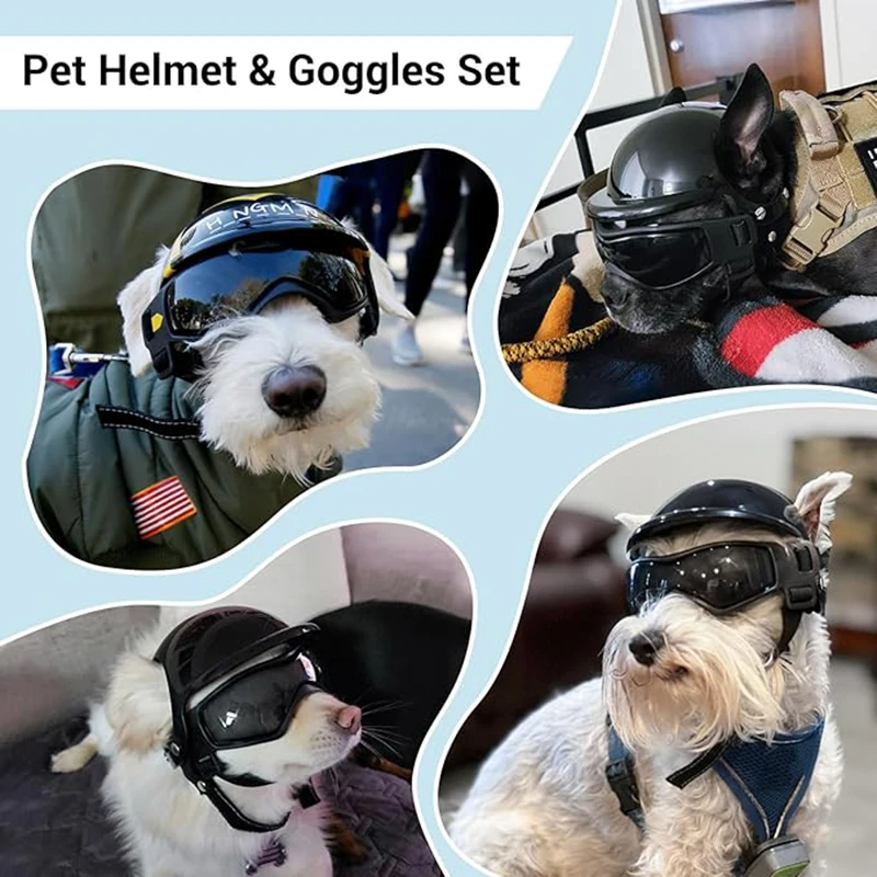 Adjustable Dog Helmet & Goggles 4