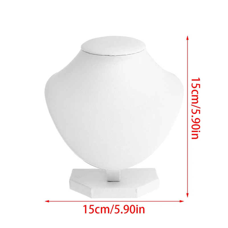 Elegant Necklace Jewelry Display Model Bust Stand for Home Dresser Shelves Business Fair Storage White