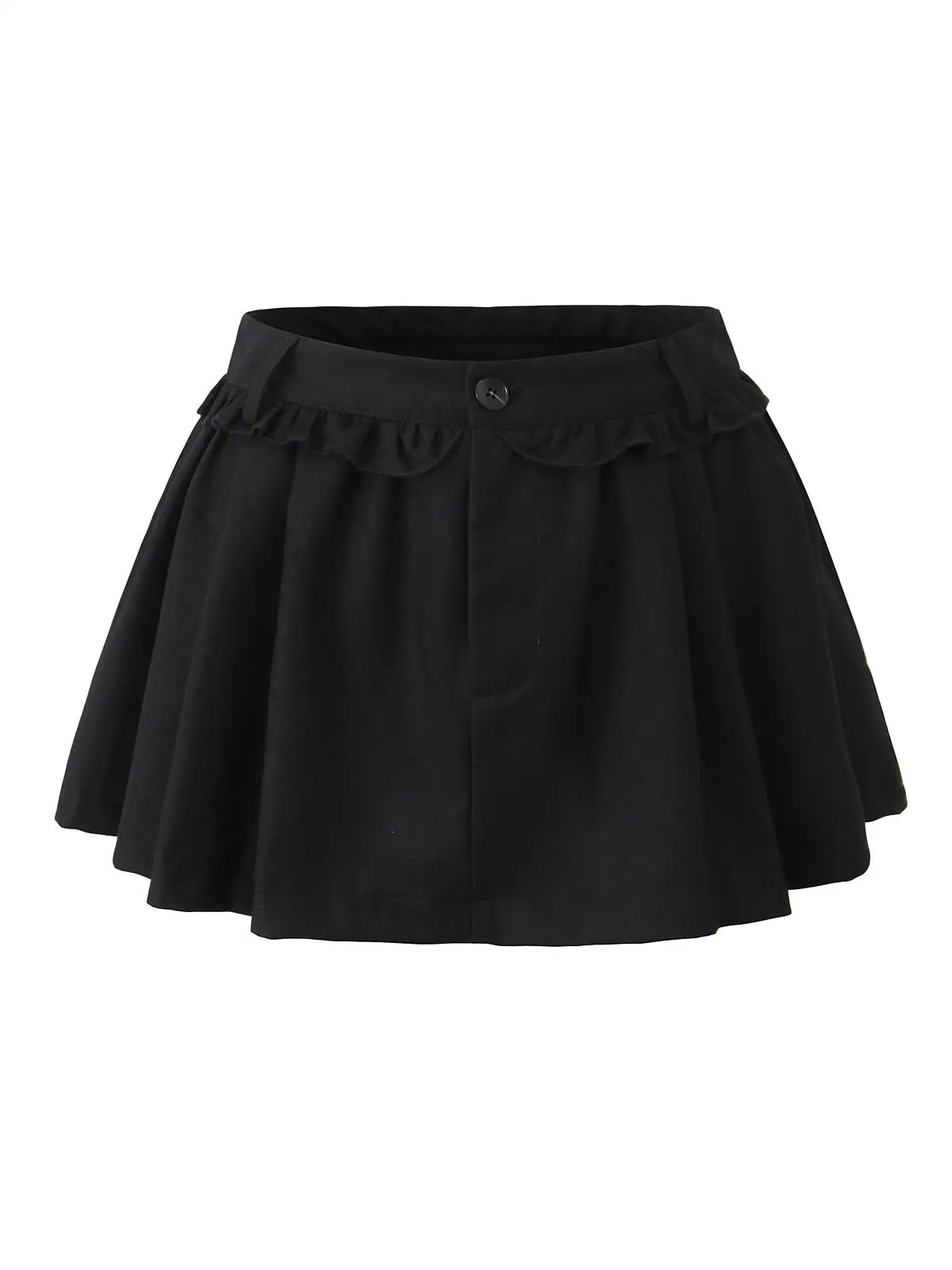 Ele – jupe bouffante trapèze pour femmes, longueur f, taille haute, plissée, ombrello, rue, couleur Pure, autre matériau