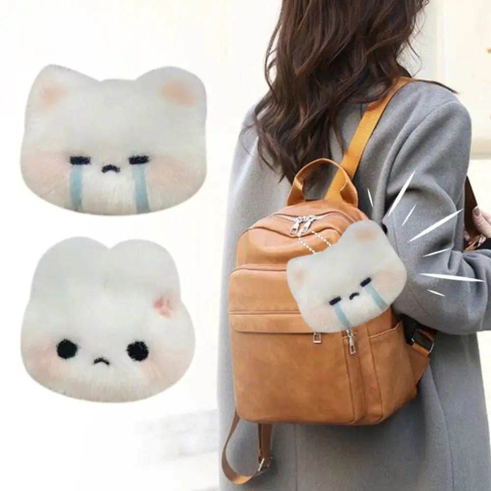 Creative Plush Rabbit Pendant Make A Sound Stuffed Doll Bag Pendant Hanging Ornament Rabbit Keychain Bag Decoration