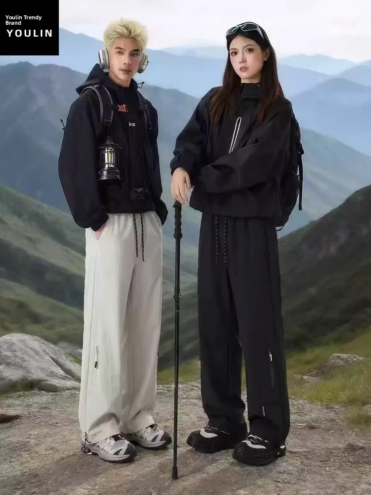 

Outdoor Windproof Waterproof Soft ell Trousers Men's Women's Spring Climbing Skiing Workwear Pants Couple Hiking Mountain C...