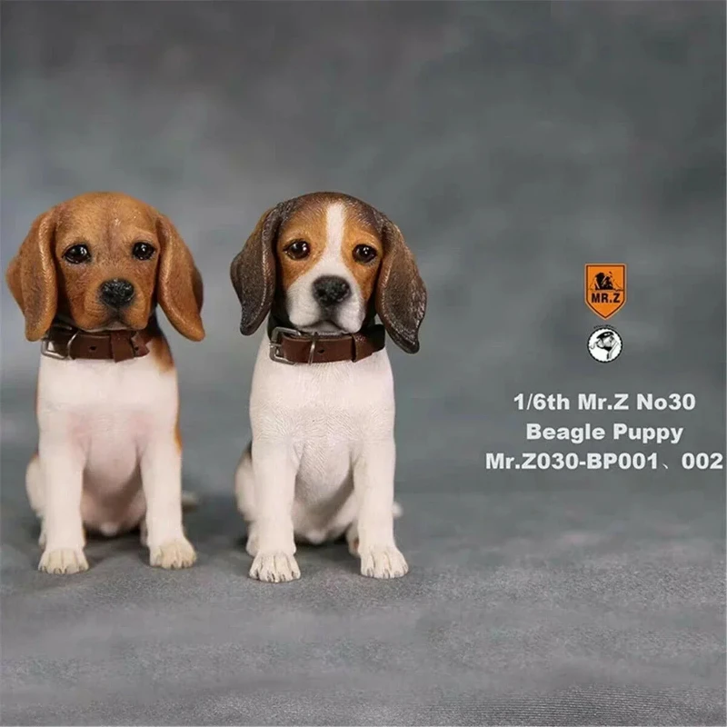 JXK 1:6 Scale Beagle Puppy Action Figure Dog Pet Healing Canidae Animal Model Toy Decoration Collection Display Gifts Fans