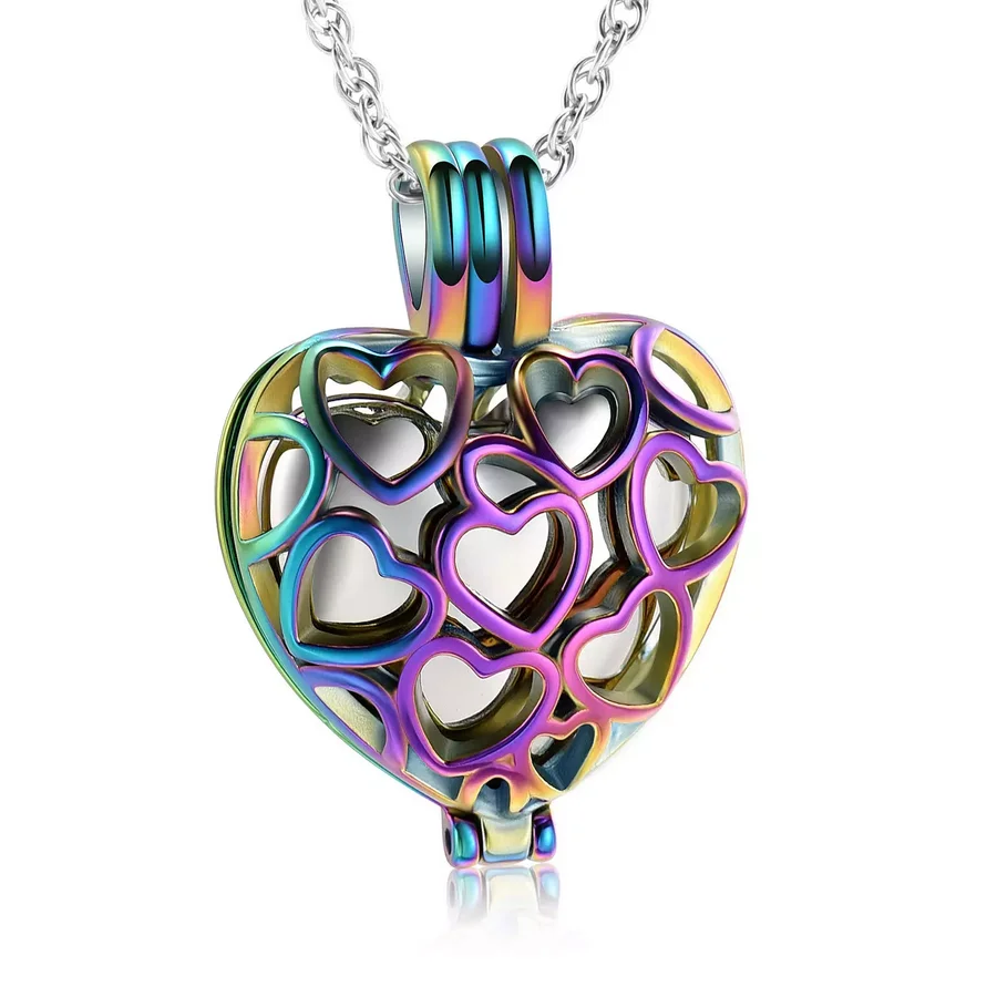 

Heart Lock Ashes Keepsake Pendant Cremation Jewelry For Ash Color Unique Heart Stainless Steel Memorial Urn Pendant