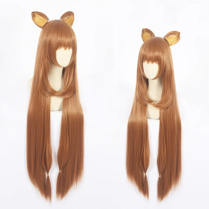 Tate No Yuusha No Nariagari Raphtalia Wig Brown Long High Temperature Fiber Cosplay Hair for Women Halloween Party