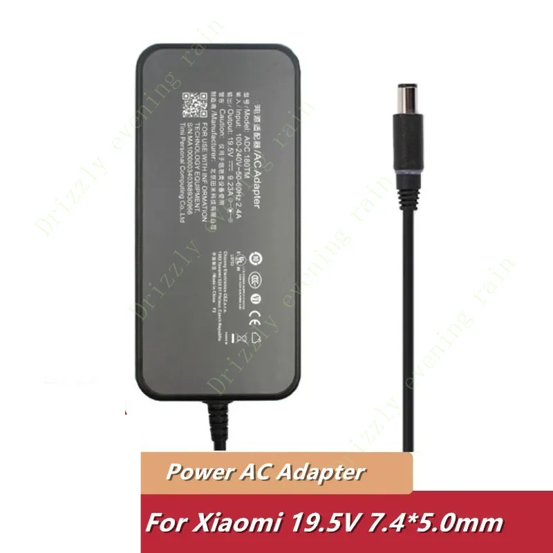 Replacment 180W charger 19.5v 9.23a AC adapter for Xiaomi 1060g 15.6 inch 1660ti laptop power supply charger adc180tm S5 180tm