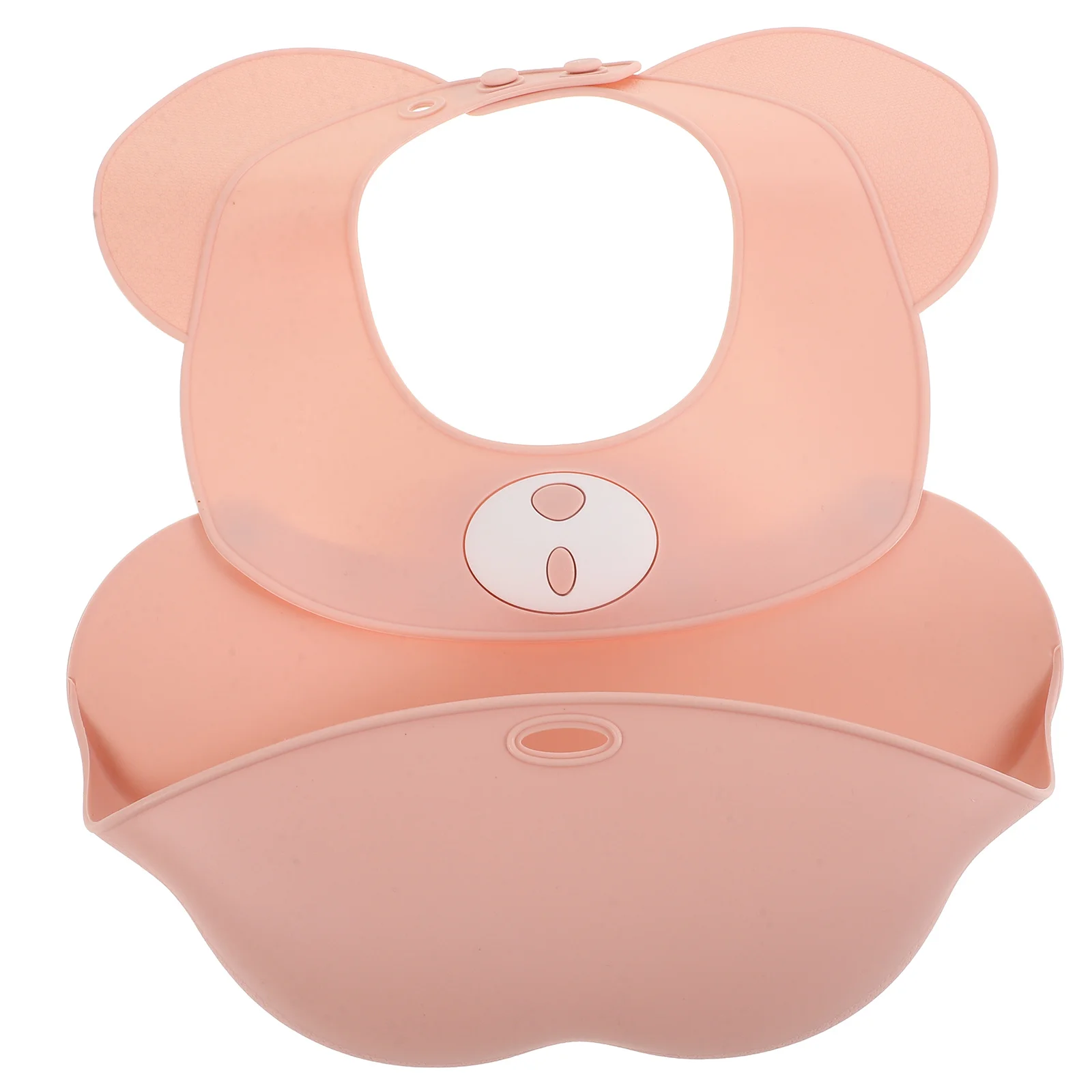 

Waterproof Silicone Baby Feeding Bib Soft Adjustable Toddler Bib for Boys Girls Easy Clean Drool Proof Bear Pattern