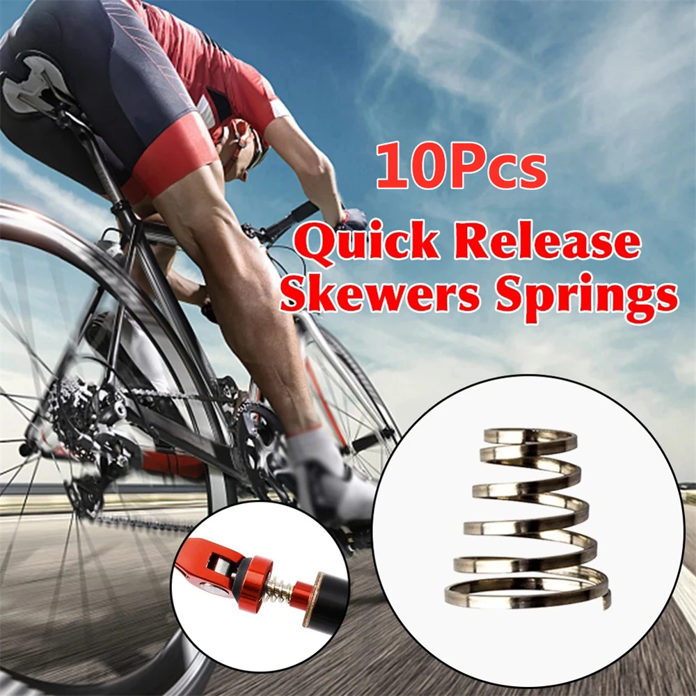 Durable 10Pcs Bicycle Hubs Wheel Skewer MTB Road Bike Quick-Release Cycling Hub Lever Shaft Spring Bike Hub Spring