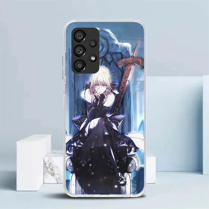 Fate Zero Stay Night Saber Soft Cover for Samsung Galaxy A52 A53 A54 A12 A13 A14 Phone Case A32 A33 A34 A22 A23 A24 A04S A03S A0