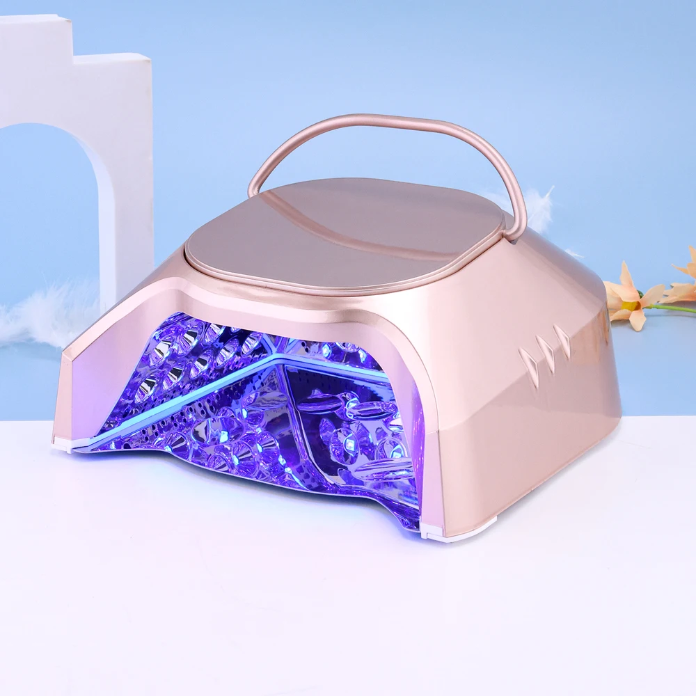Hot selling high quality 86w blue light uv led rechargeable nail lamp cordless professional curing nail dryer salon lamp