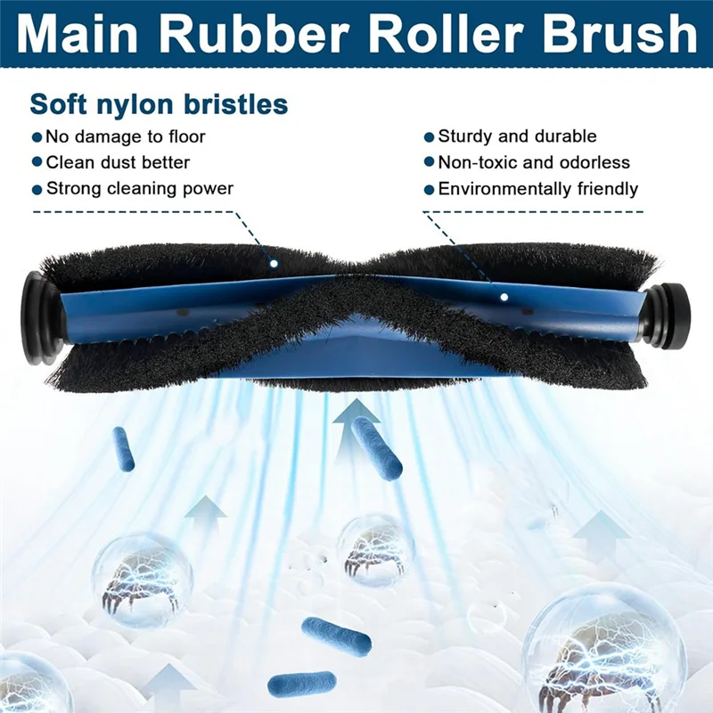 A76G-For Eufy X10 Pro Omni Vacuum Cleaner Main Side Brush Hepa Filters Mop Cloth Dust Bags Accessories