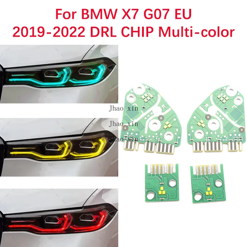 Multicolor Suitable For BMW X7 G07 2019-2022 European Version Car Headlights DRL Chip Light Guide Strip Angel Eye Ballast Module