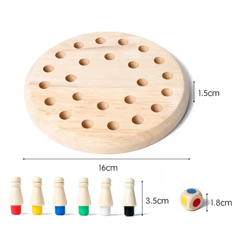 Holz Speicher Spiel Stick Schach Farbe Spiel Bord Puzzles Montessori Pädagogisches Spielzeug Kognitive Fähigkeit Lernen Spielzeug Für Kinder