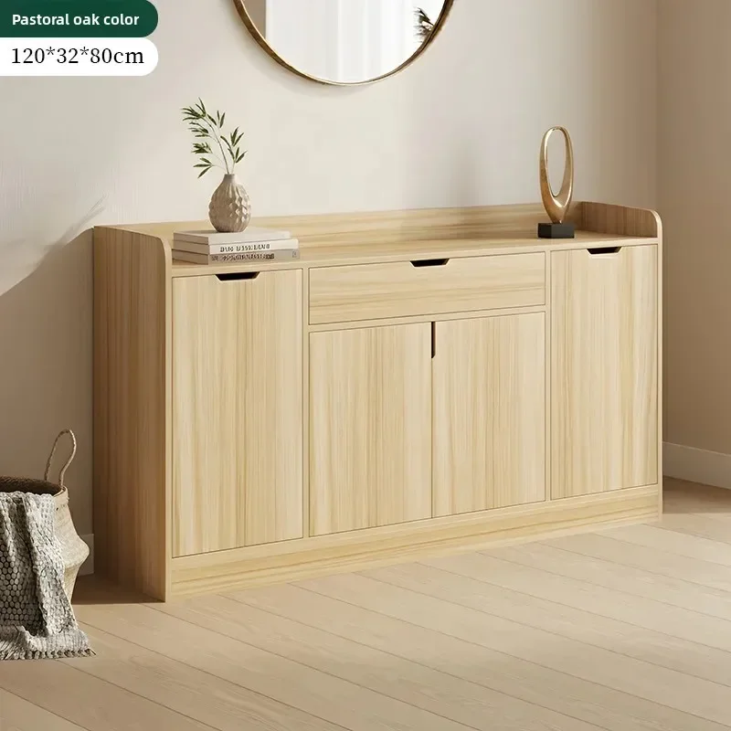 Multi-functional shoe cabinet household entrance storage storage integrated wall large capacity multi-layer shoe rack