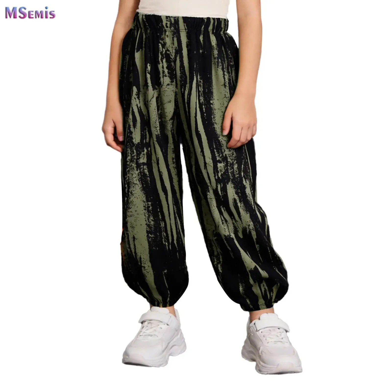 

Kids Clothing Summer Thin Stripe/Plaid Anti Mosquito Pants Boys And Girls Loose Casual Trouser Simple Fashion Bloomers