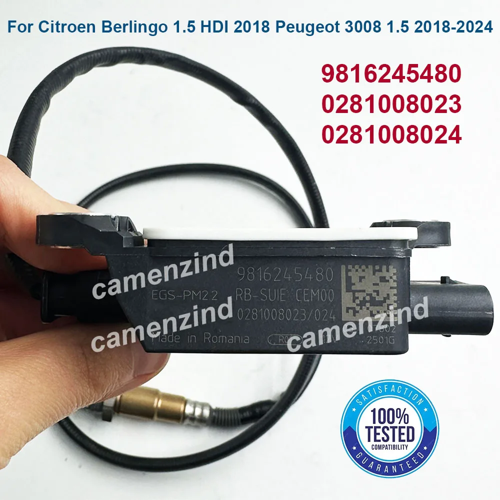 

9816245480 0281008023 0281008024 NEW Particulate Matter PM Sensor for C-itroen Berlingo 1.5 HDI 2018 P-eugeot 3008 1.5 2018-2024