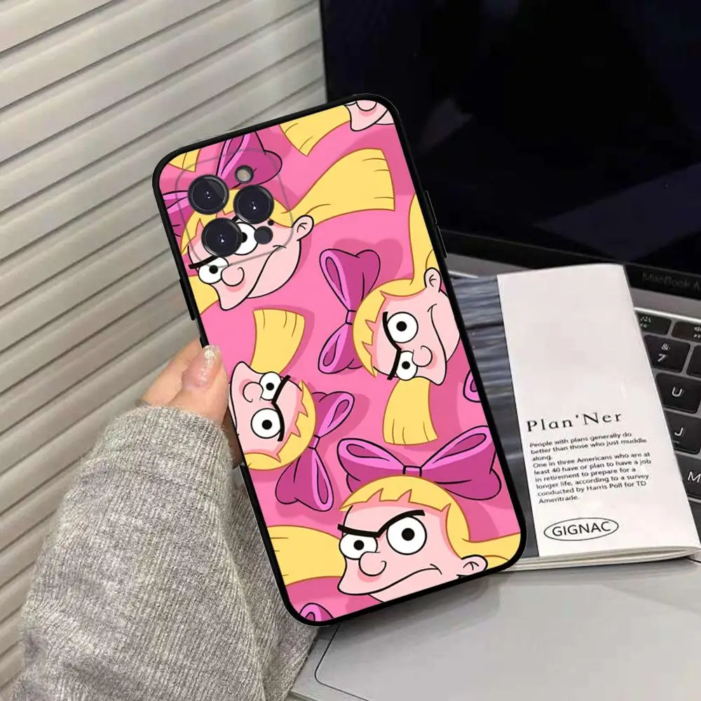 H-Hey A-Arnolds Cartoon Phone Case Silicone Soft for iphone 15 14 13 12 11 Pro Mini XS MAX 8 7 6 Plus X XS XR Cover