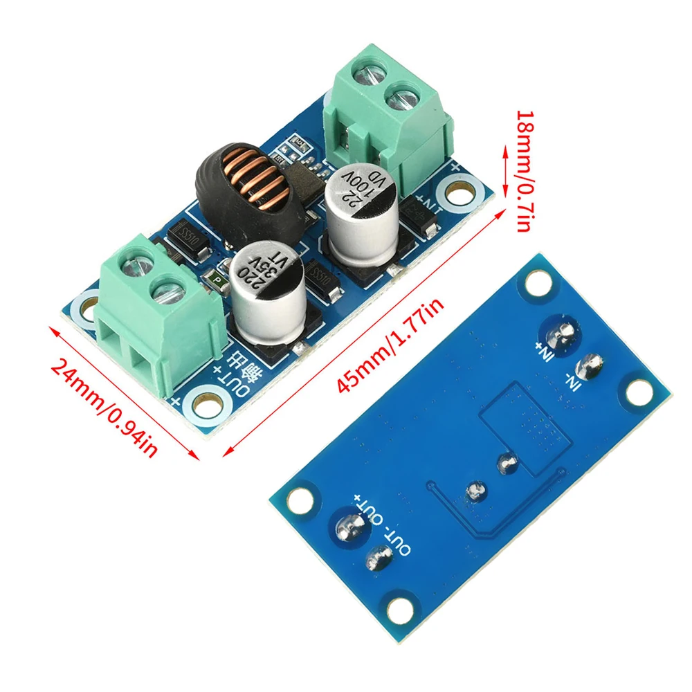 

10-100V to 5V 12V 24V DC-DC Step-Down Module with 3A Fixed Output Power Converter Regulator Module 1-10mA Standby Current