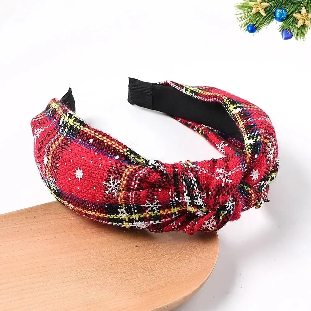 Christmas Hair Ties Headbands Hair New Year Cartoon Snowflake Elk Hairband Holiday Party Headband Hair Accessories Women Girls