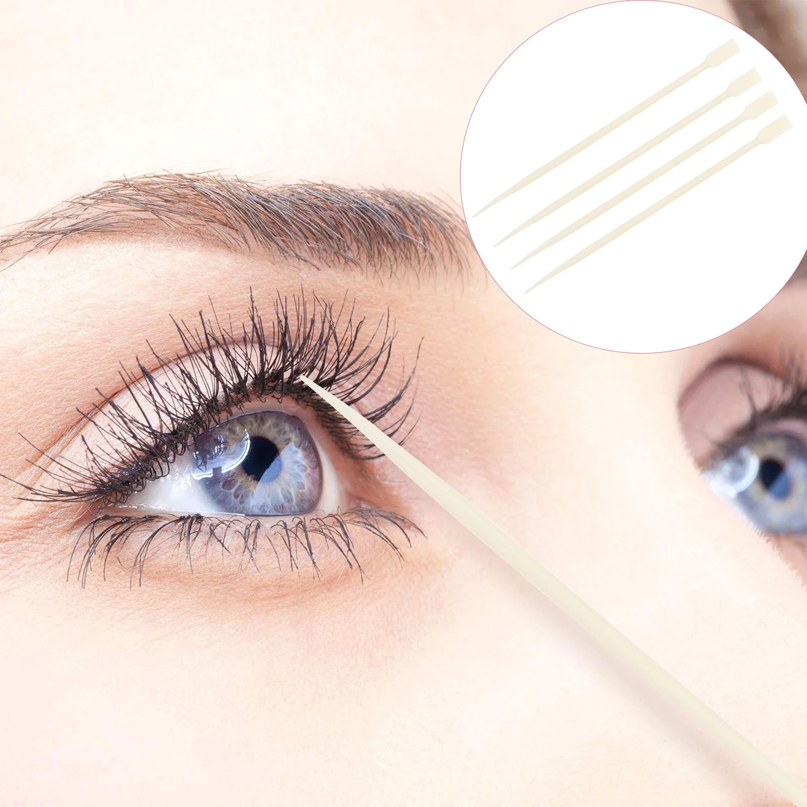 40Pcs Eyelash Lifting Tools Plastic Grafting Aid Smooth Finish Reliable Lash Extension Rods for Fast Curling Results