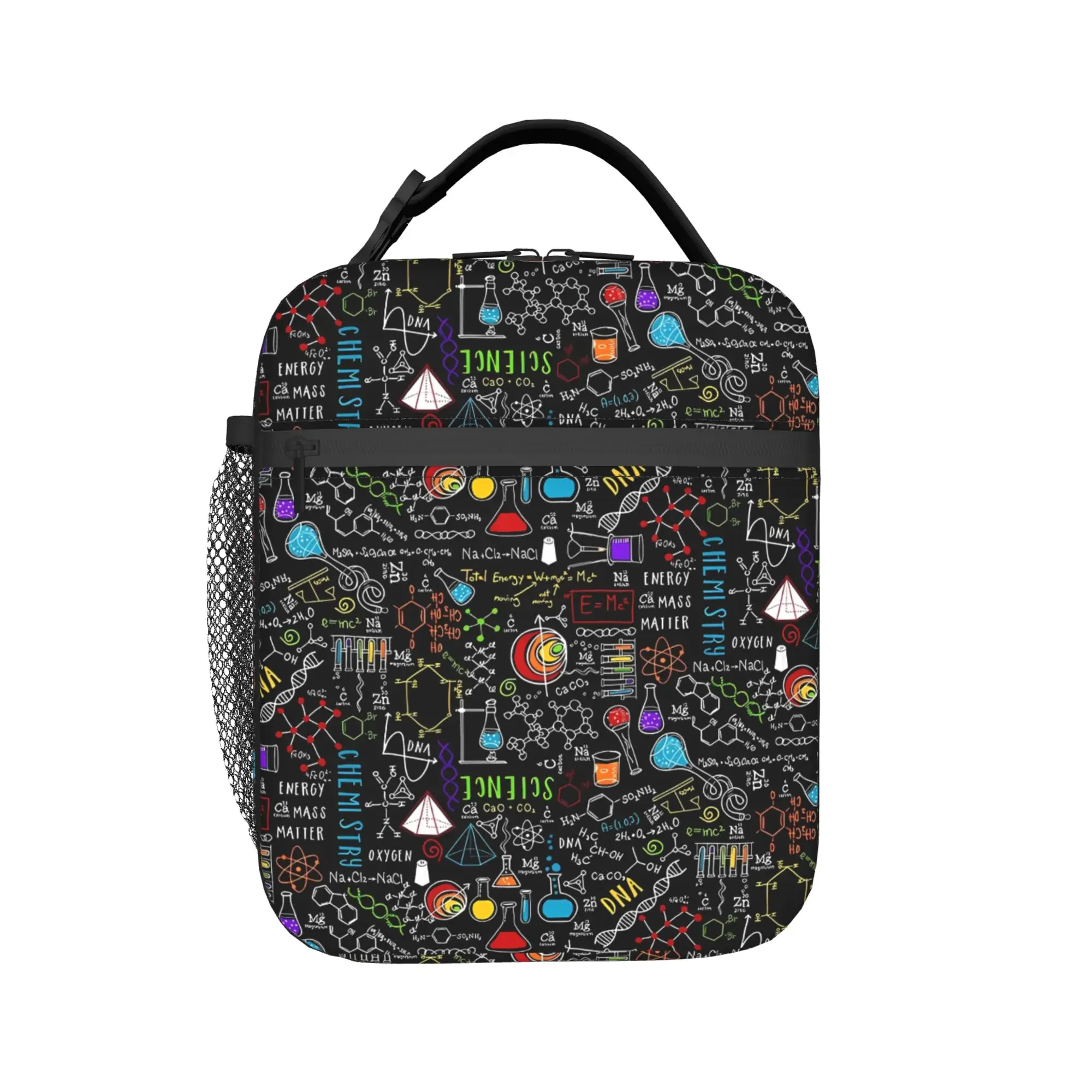 Novelty Mad Scientist Science Project Lunch Bag Vintage Picnic Lunch Box Designer Portable Tote Food Bags