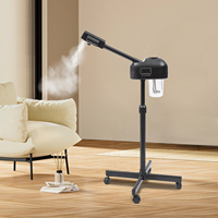 LCD Ozone Facial Steamer Height Adjustable Sprayer Rolling Wheels Movable Skin Care Equipment for Salon Beauty Spa