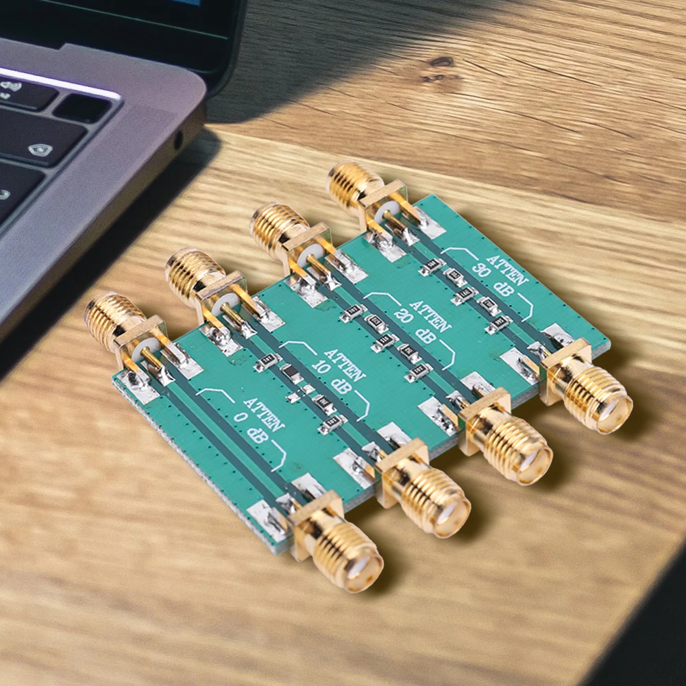 High Power DC to 4GHz RF Fixed Attenuator with SMA Double Female Connectors and Precise Attenuation Levels